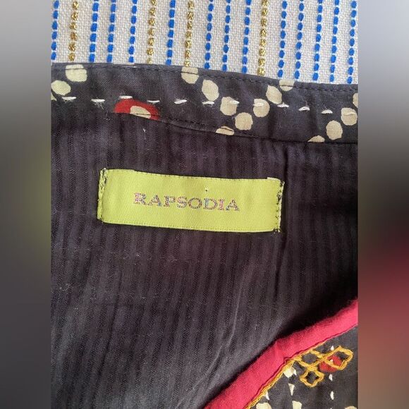 Rapsodia Womens Malit Jacket Women Embellished Boho Tribal Cotton Sz Large - Picture 6 of 13